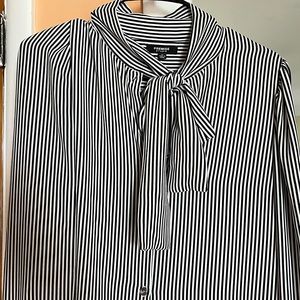 Stripped, button-up blouse